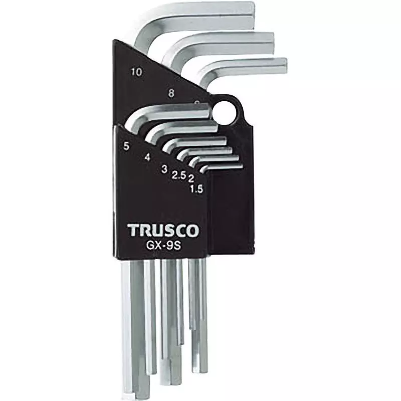 TRUSCO Hexagon Stick Wrench Set Hexagonal Tip, GX-9S (Pack of 9 Pcs)
