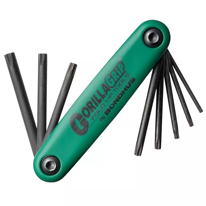 Bondhus 8 in 1 ProGuard TORX GorillaGrip Fold Ups T9 to T40, 12634