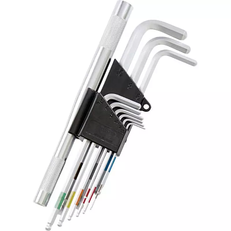 TRUSCO Hexagon Stick Wrench Set Ball Point Tip, THBR-9S