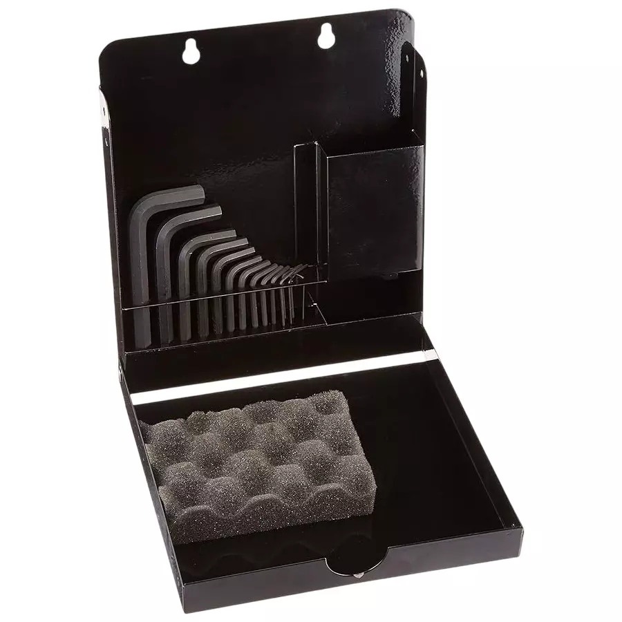 Bondhus ProGuard Allen Hex Key in Metal Box Short Type Protanium Steel 0.028 to 3/8 inch Size, 12344 (Set of 15)