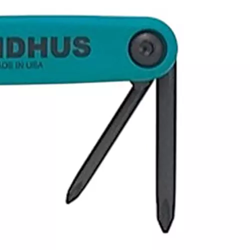 Bondhus 5 in 1 ProGuard Utility GorillaGrip Fold Ups PH #1, #2; Slotted 1/8, 3/16 inch; AWL, 12545