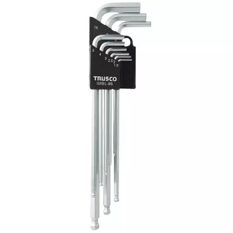 TRUSCO Long Ball Point Hexagon Stick Set with Ball Point Tip, GXBL-9S (Pack of 9 Pcs)
