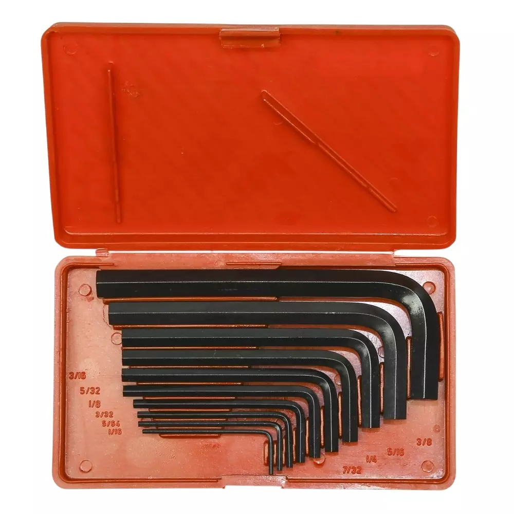 Venus Heavy Duty 9 Pcs L-Shaped Allen Key&nbsp;with Holder Kit Black Chrome Vanadium Steel 1.5-10 mm Size Range for Bicycle, Motorcycle, Automobile, Furniture & DIY Repair