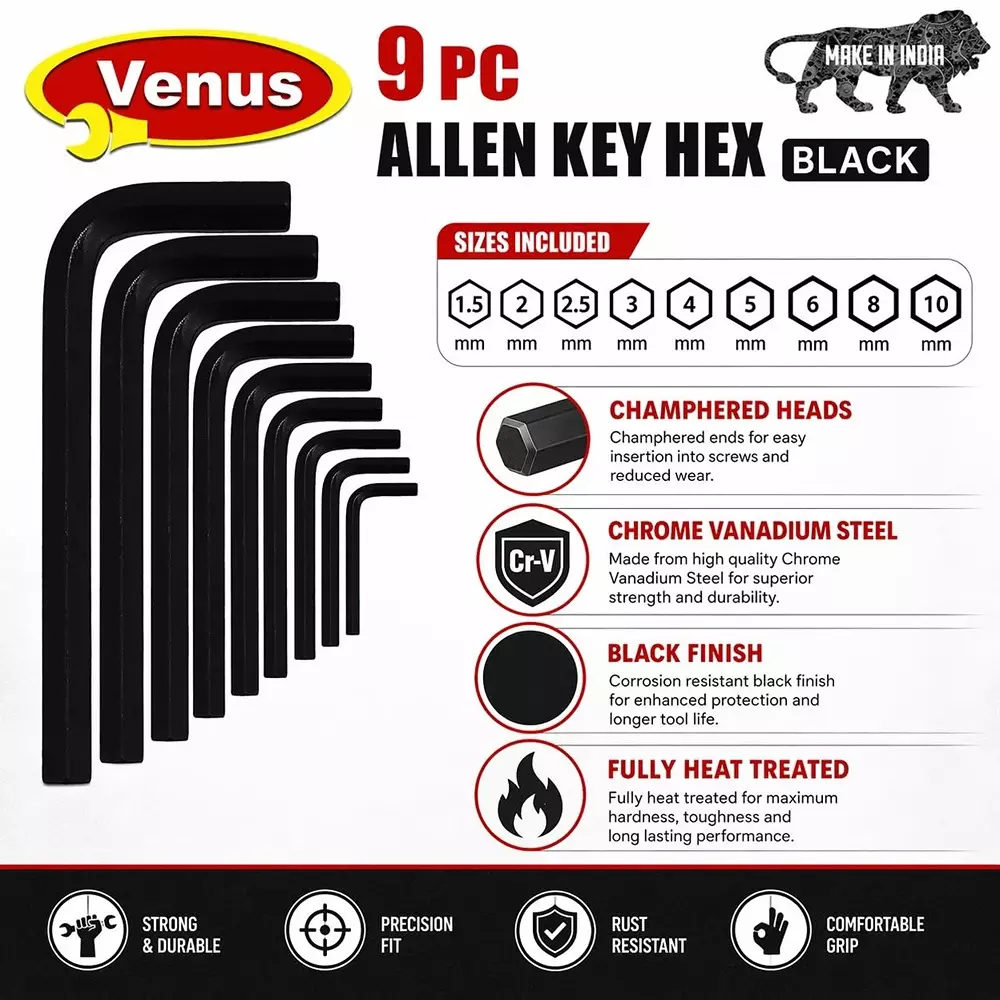 venus-heavy-duty-l-shaped-allen-keywith-holder-kit-9-pcs-black-chrome-vanadium-steel-for-bicycle-motorcycle-automobile-furniture-diy-repair-vn-allen-key
