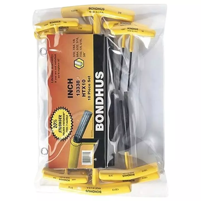 bondhus-proguard-hex-end-t-handles-protanium-steel-332-to-38-inch-size-and-graduated-length-13338-set-of-10
