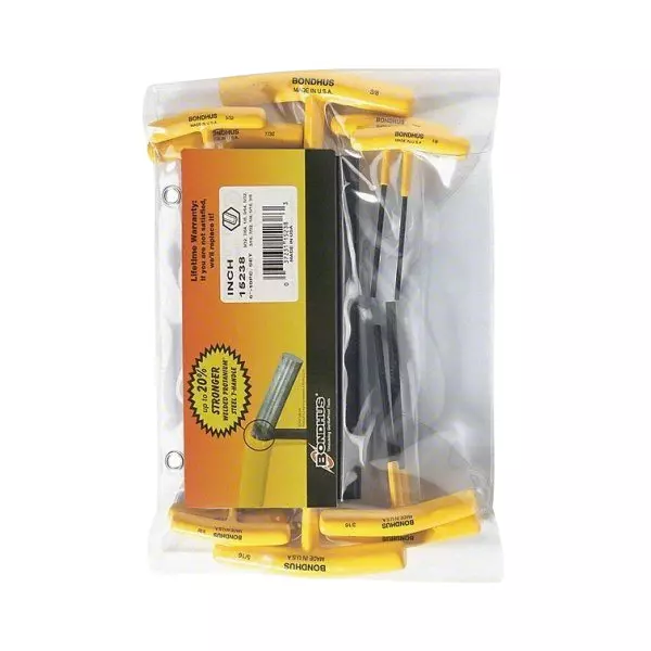 bondhus-proguard-hex-end-t-handles-protanium-steel-332-to-38-inch-size-and-6-inch-length-15238-set-of-10