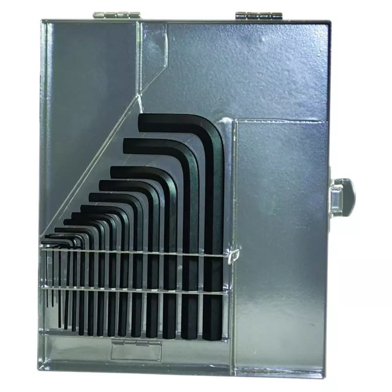 Bondhus ProGuard Allen Hex Key in Metal Box Short Type Protanium Steel 0.028 to 5/8 inch Size, 12339 (Set of 18)