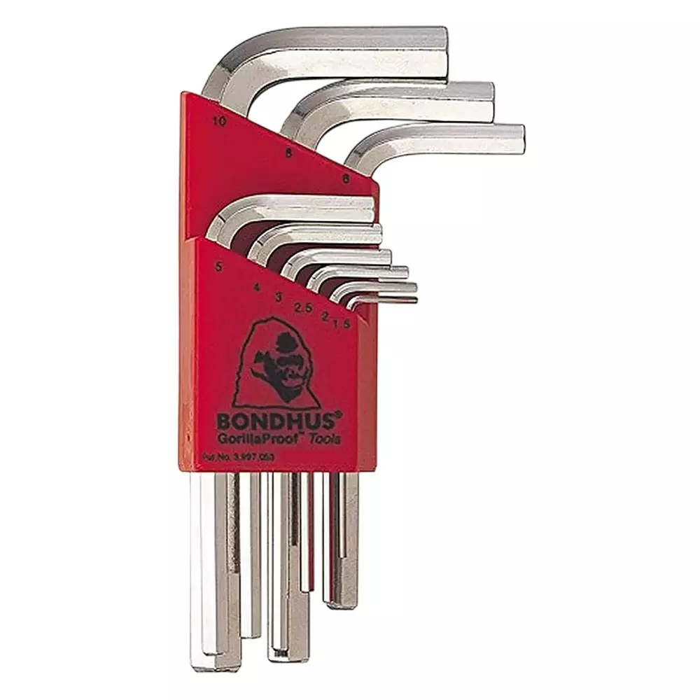 Bondhus BriteGuard Finish L Shape Allen Key Set (9 Pcs), 16299