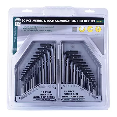 Pro'sKit Metric & Inch Combination Hex Key Set 8PK-027
