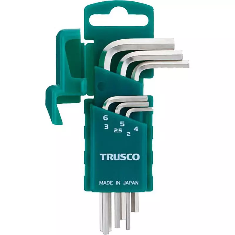 TRUSCO Hex Allen Key Wrench 2, 2.5, 3, 4, 5, 6 mm, HW-TP6S (Pack of 6 Pcs)