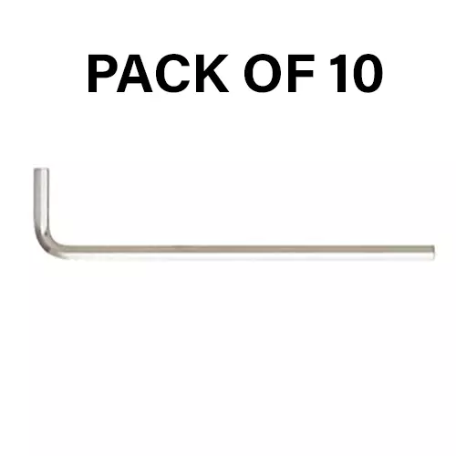 Bondhus BriteGuard Plated Hex End Matric Allen Key Extra Long 7 mm and 184 mm Length, 27170 (Pack of 10)