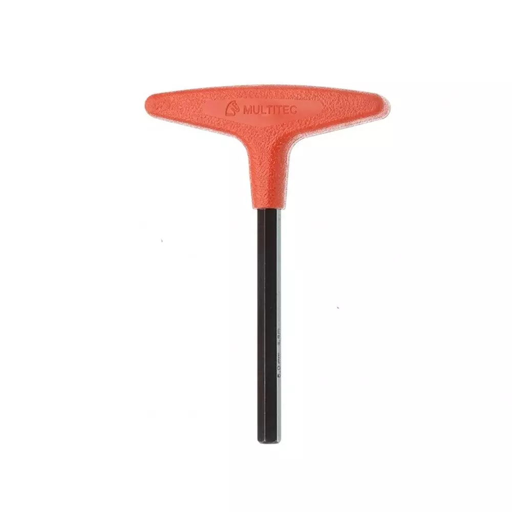 Multitec T - Handle Allen Key Alloy Steel and Duly Orange 3/32 Inch (2.5 mm) Size for Industrial Use, THK 2.5