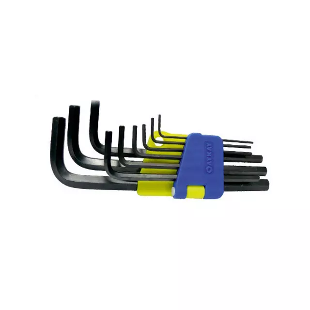 OAYKAY Hex Allen Keys Set Long Pattern 1/16, 5/64, 3/32, 1/8, 5/32, 3/16, 1/4, 5/16, 3/8 inch 9 Pcs Set Chrome Vanadium Steel, 3211.80