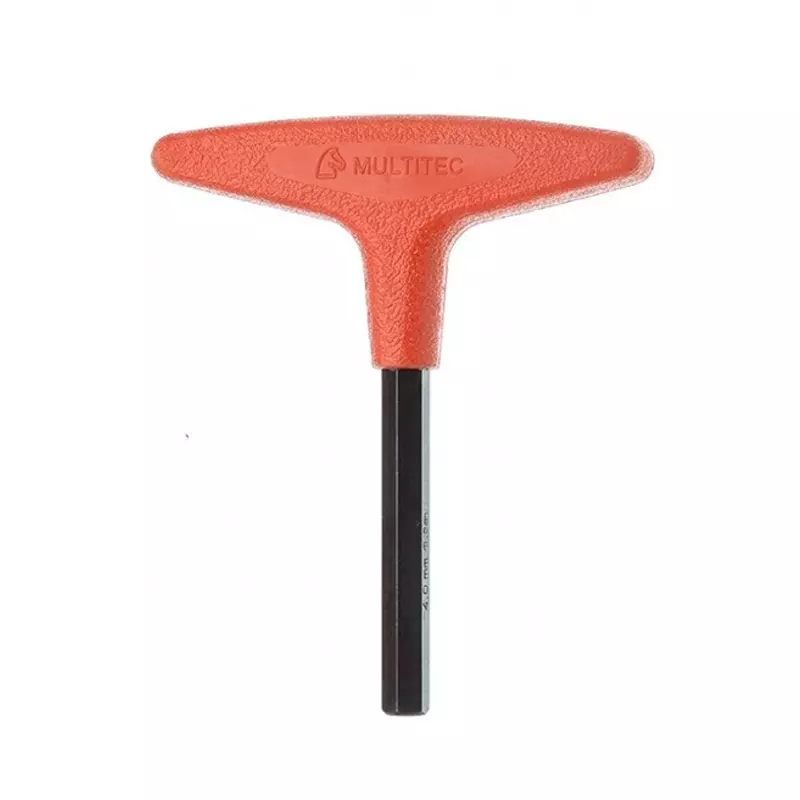 Multitec T - Handle Allen Key Alloy Steel and Duly Orange 5/32 Inch (4 mm) Size for Industrial Use, THK 4.0