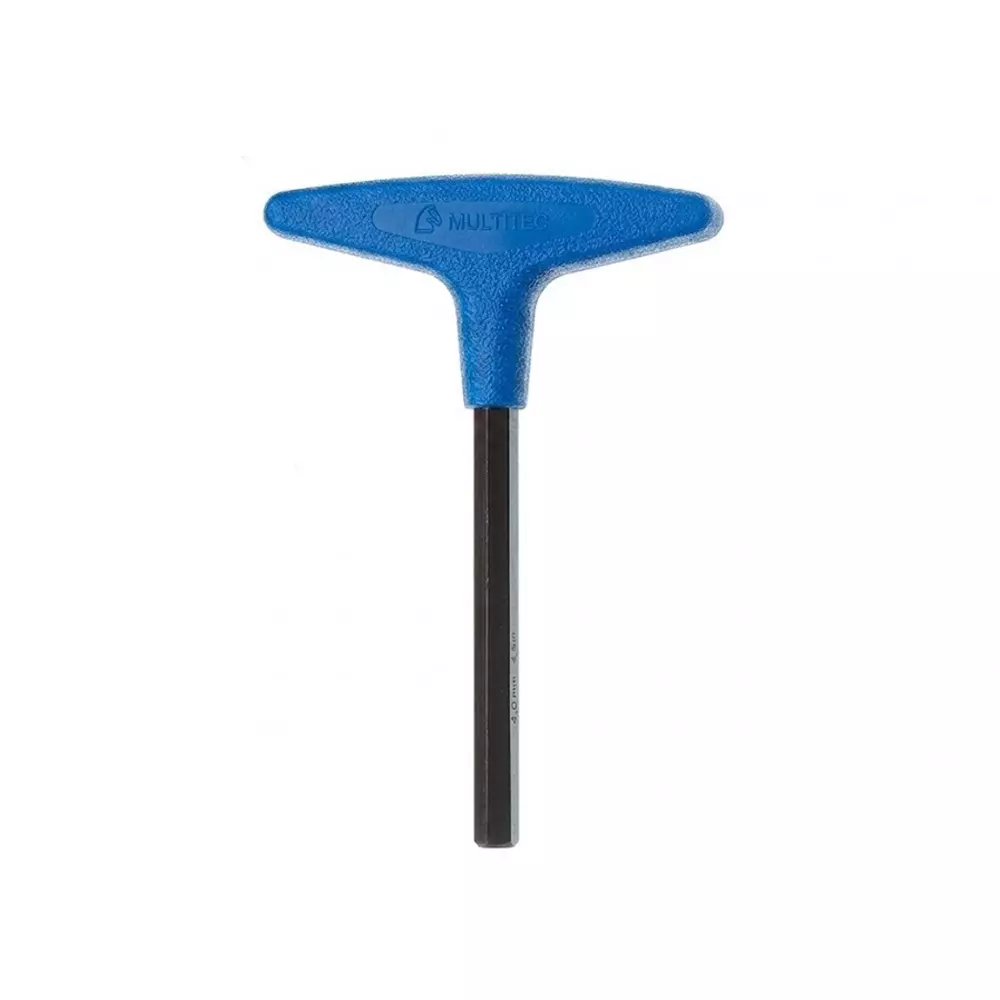 Multitec T - Handle Allen Key Alloy Steel and Duly Blue 5/32 Inch (4 mm) Size for Industrial Use, THK 4.0