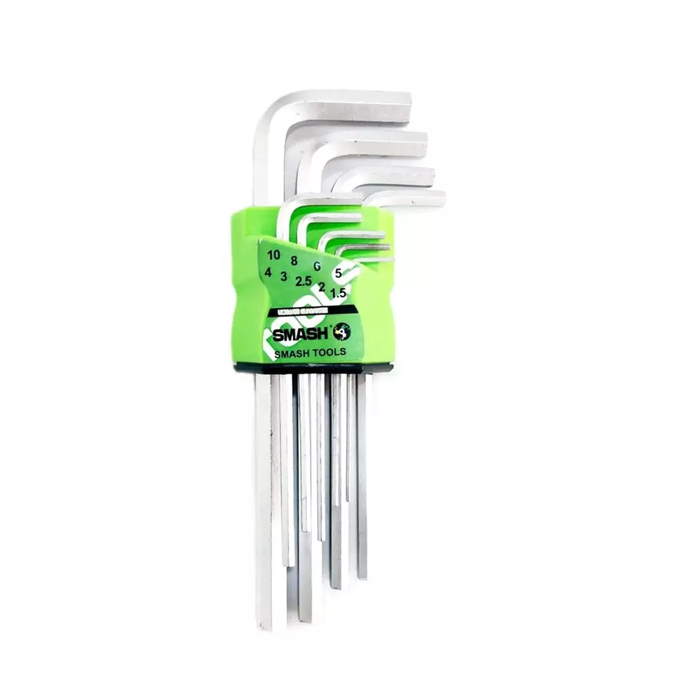Darit Professional 9 Pcs Allen Star Hex Key Wrench with Hinged Carry Case Kit Torx End High Carbon Steel Silver, AM 282
