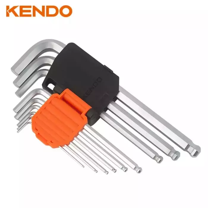 kendo-15-10-mm-long-arm-cr-v-l-shape-ball-end-hex-key-set-20736-pack-of-9-pcs