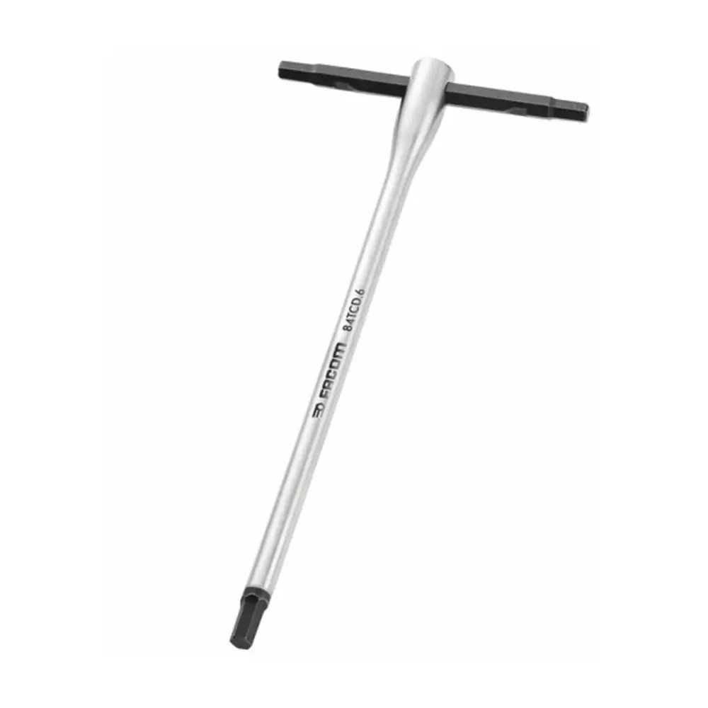 Facom T Shape Metric Hex Key, 6mm, 84TCD.6