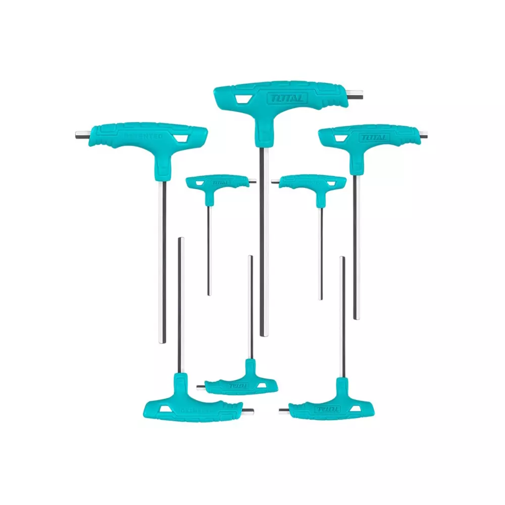 Total T-Handle Ball Point Hex Wrench Set Chrome Vanadium Steel, THHW80826 (Set of 8)