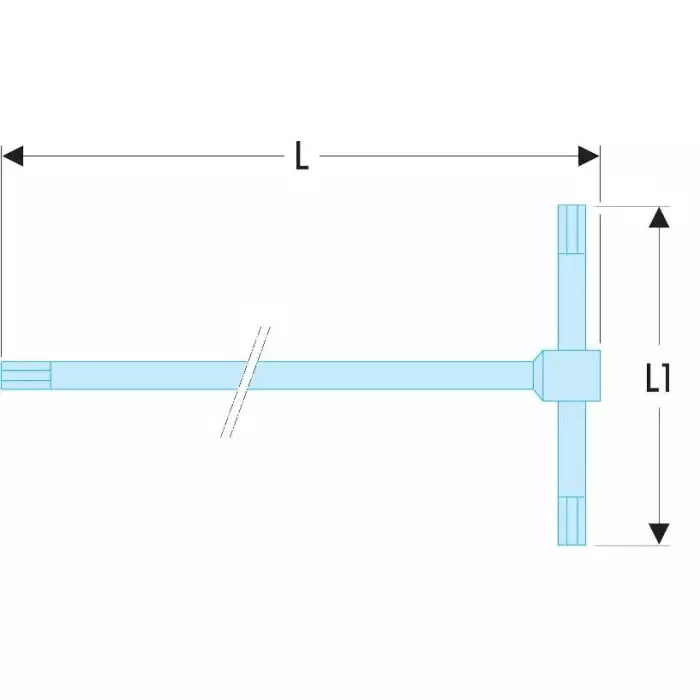 Facom T Shape Metric Hex Key, 3mm, 84TCD.3