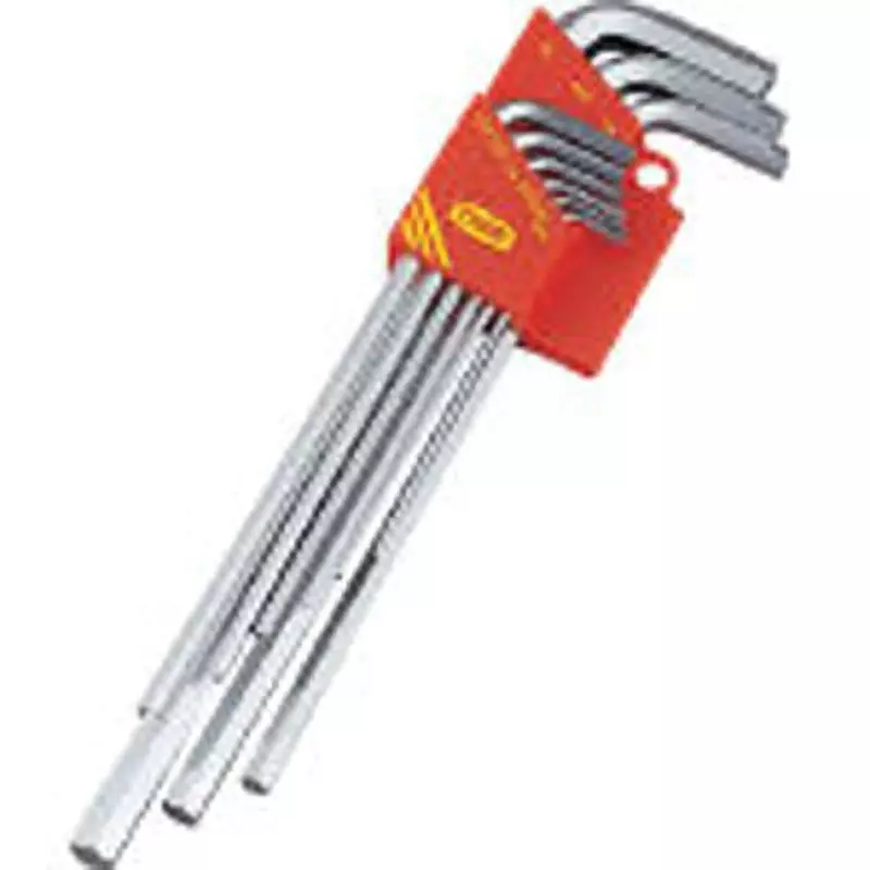 TONE Master Tool Long Hexagon Stick L Shape Wrench Set Square 9 Pcs, ALB900