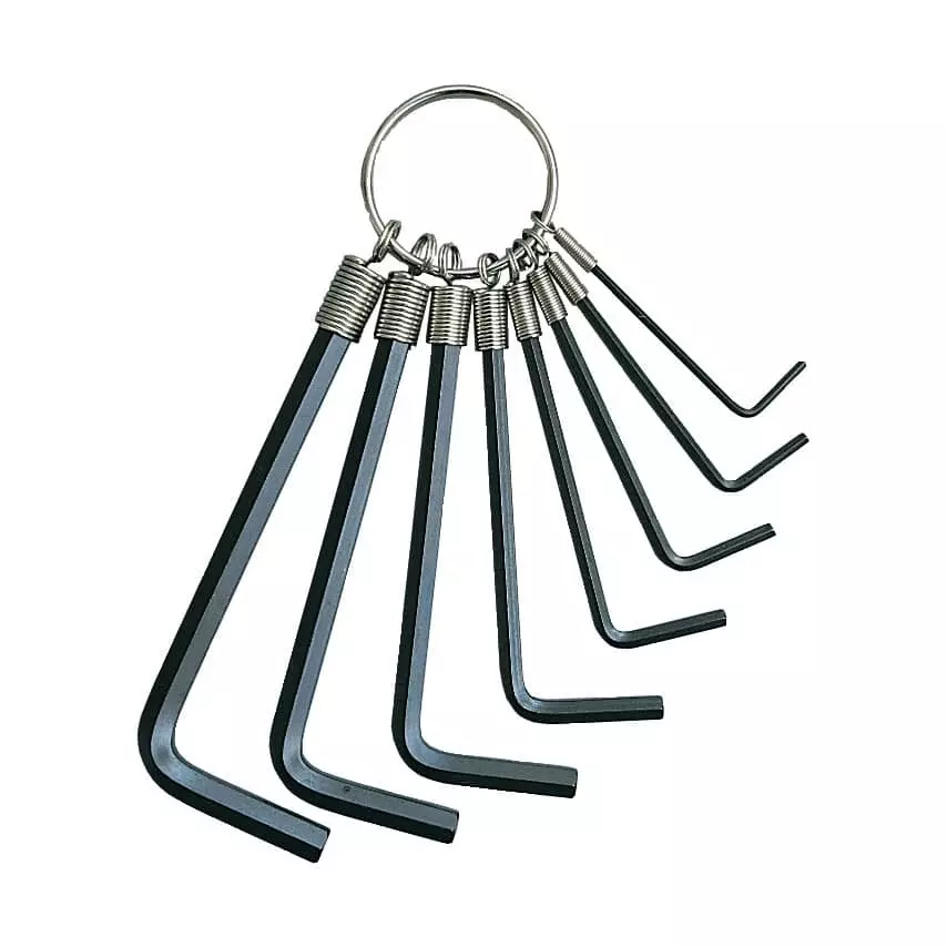 Kennedy Hex Key 1.5, 6 mm Tip Size Black Oxide Finish Chrome Vanadium Steel L-Handle Hex (Pack of 8)
