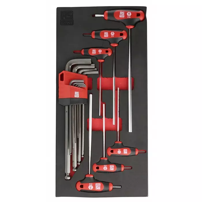 RS Pro L T Metric Hex Key Set 1.5 to 10 2 to 6 mm (Set of 15)