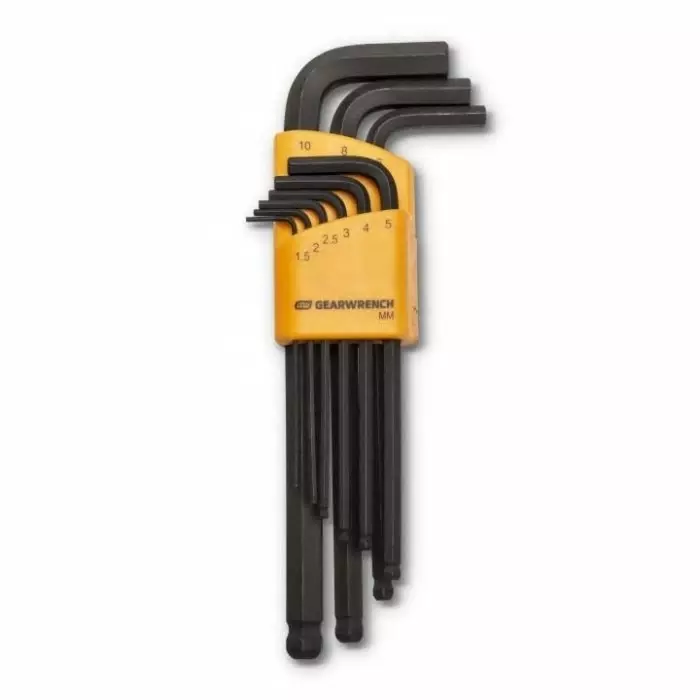 GEARWRENCH Hex Key Metric, 9 Piece Hex Bit, Ratchet Included, 83521
