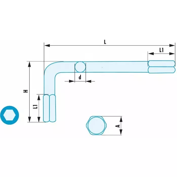 Facom L Shape Metric Hex Key, 12mm, 82H.12SR