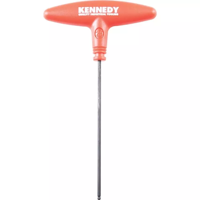 Kennedy Hex Key 2.5 mm Tip Size Black Oxide Finish Plastic L-Handle Hex Ball