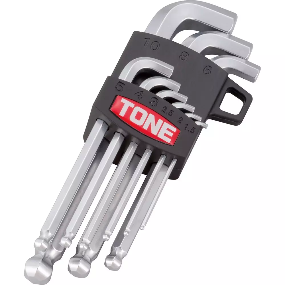 TONE Neck Short Ball Point L-Shaped Wrench Set, BS900S