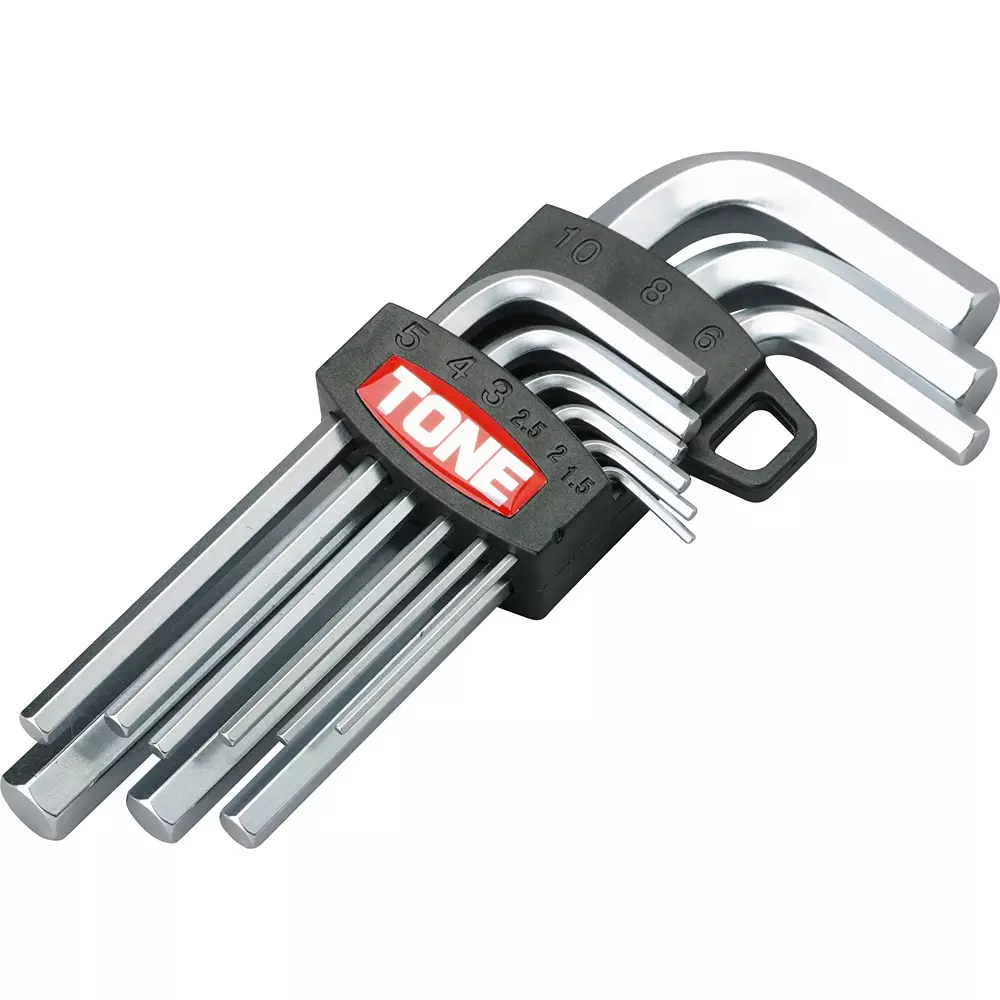 TONE Master Tool Hexagon Stick L-Shaped Wrench Set, AS900 (9 Pcs Set)