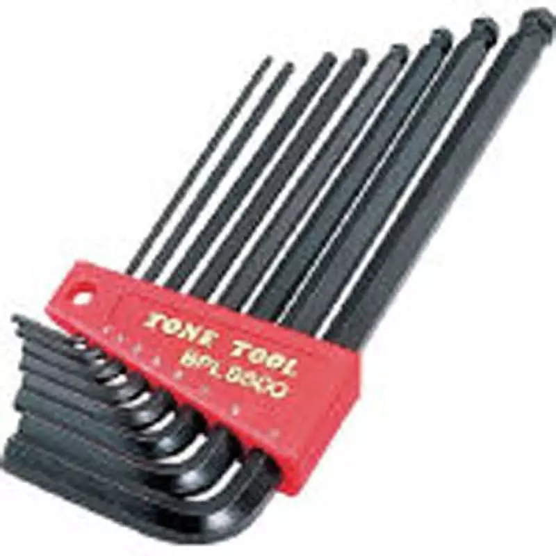 TONE Long Ball Point L-Shaped Wrench Set inch Size 8 Pcs, BPLB800