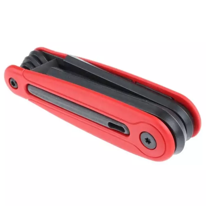 Facom 7 piece Folding Hex Key Set, 2.4, 3, 4, 5, 6, 8 10mm, 86H.JE7A