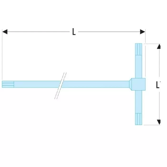 Facom T Shape Metric Hex Key, 5mm, 84TCD.5