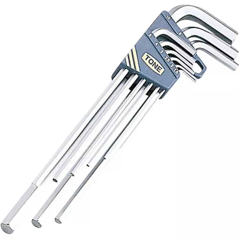Tone Long Hexagon Stick L-Shaped Wrench Set, Al900 (9 Pcs Set)