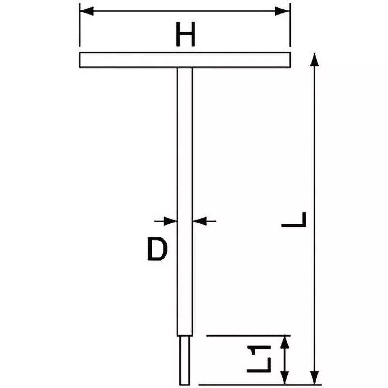 TONE T Type Hexagon Wrench 2.5 mm Size 9 mm Dimension, THW-2.5