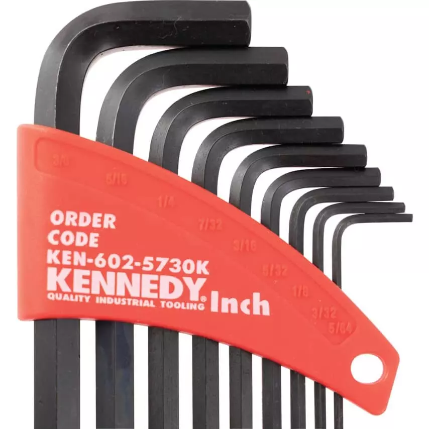 kennedy-hex-key-38-564-732-316-14-332-532-18-516-inch-tip-size-black-oxide-finish-steel-l-handle-hex-ball-pack-of-9