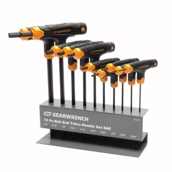 GEARWRENCH Hex Key Imperial, 10 Piece Hex Bit, Ratchet Included, 83523