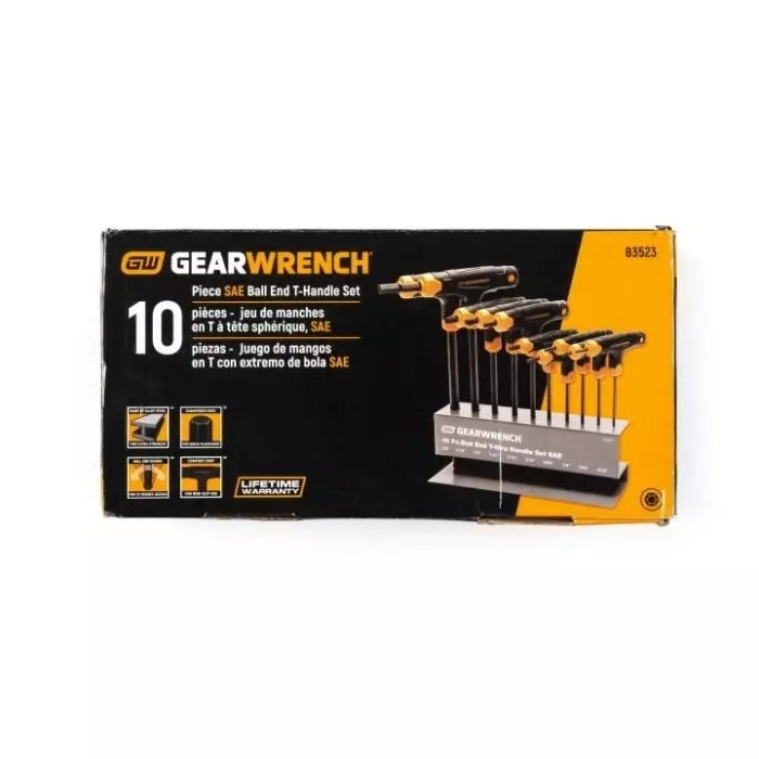 GEARWRENCH Hex Key Imperial, 10 Piece Hex Bit, Ratchet Included, 83523