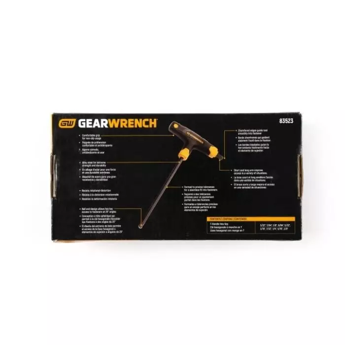 GEARWRENCH Hex Key Imperial, 10 Piece Hex Bit, Ratchet Included, 83523