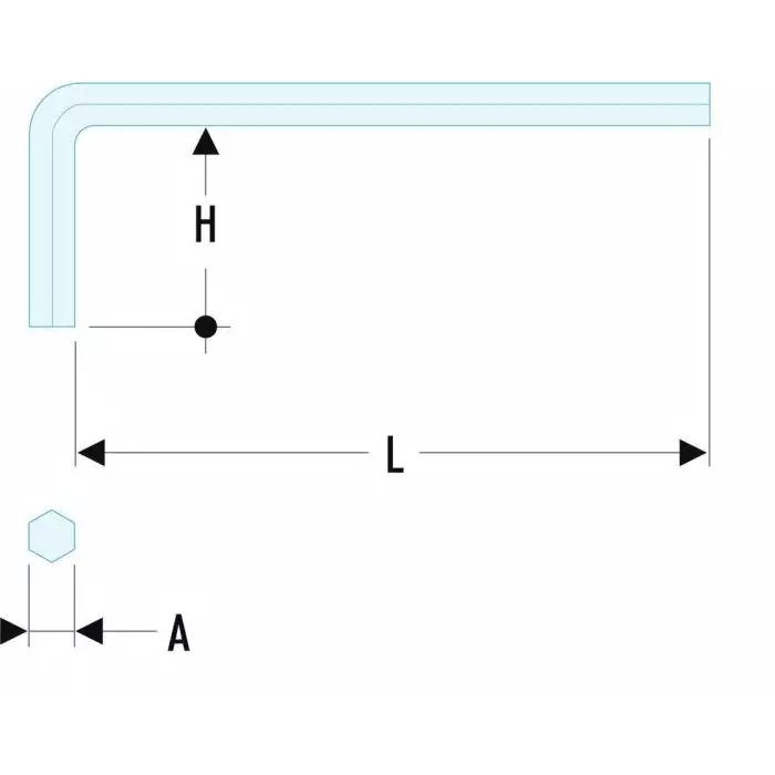 Facom L Shape Metric Hex Key, 13mm, 82H.13