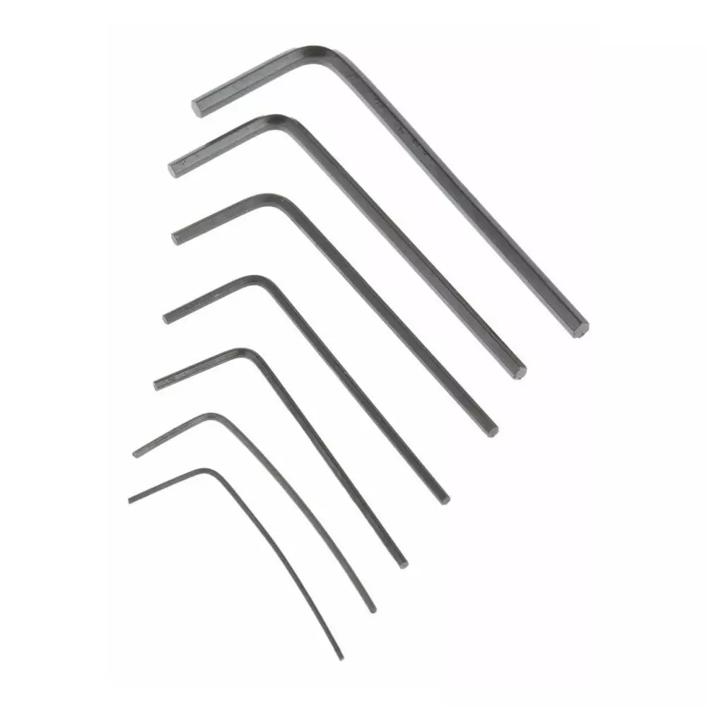 Facom 7 piece L Shape Imperial Hex Key Set, 0.028 - 3/32in, 82H.JU7