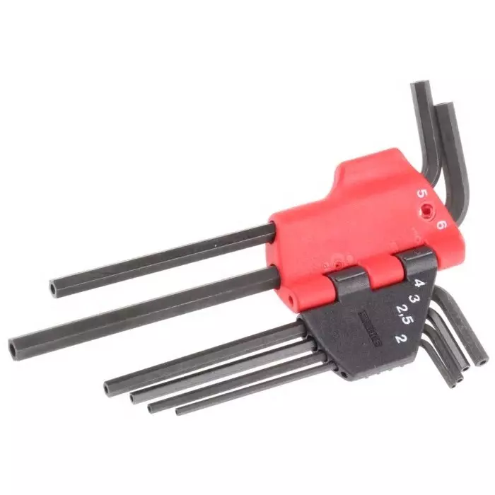 Facom 6 piece L Shape Metric Hex Key Set, 2 - 2.5 - 3 - 4 - 5 - 6mm, 83R.JP6