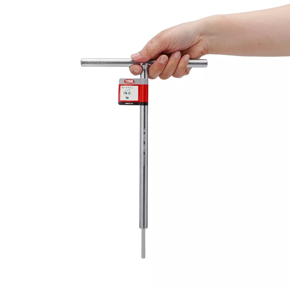 TONE T Type Hexagon Wrench 6 mm Size 12.7 mm Dimension, THW-06