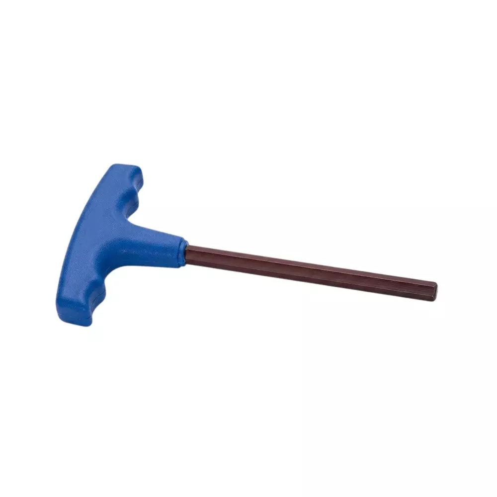Inder T-Handle Allen Key Short Type Metric Measurement System Black & Blue Color Metal Body and Size 6 mm, 556G