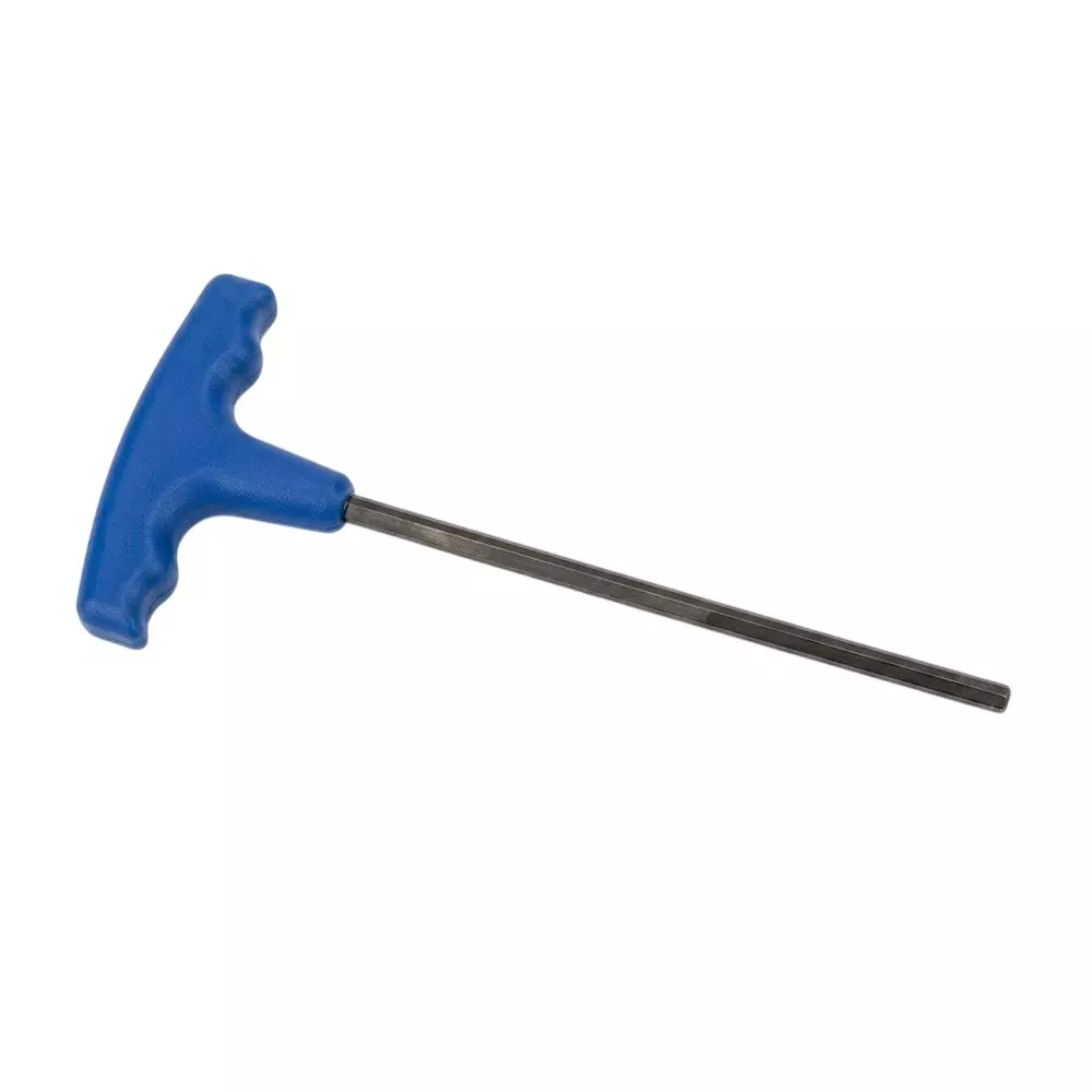 Inder T-Handle Allen Key Long Type Metric Measurement System Black & Blue Color Metal Body and Size 6 mm, 557E