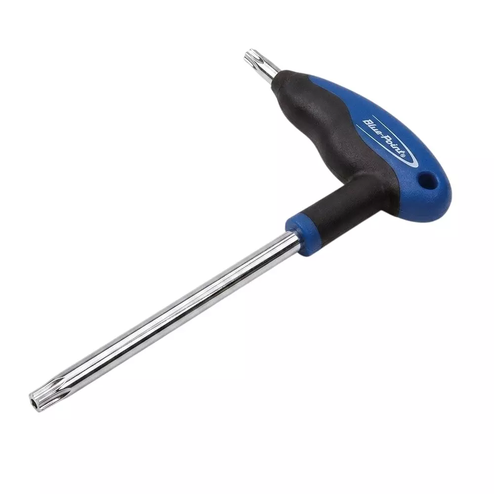 Blue-Point T-Handle Torx Key with Soft Ergonomic Grip, Chrome Finish Steel Body and T27 Size, BTTX27