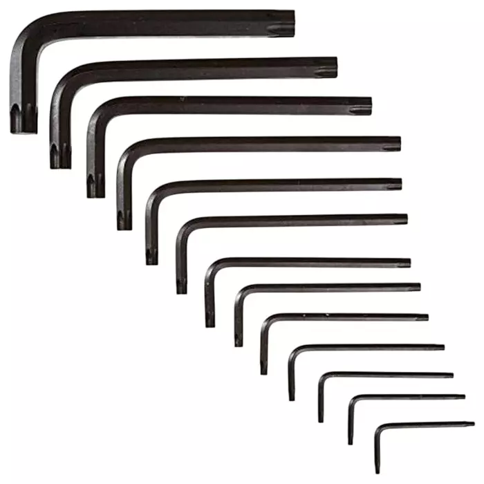 Bondhus ProGuard TORX L-Wrenches Short Arm Protanium Steel T7 to T55 Size, 31737 (Set of 13)