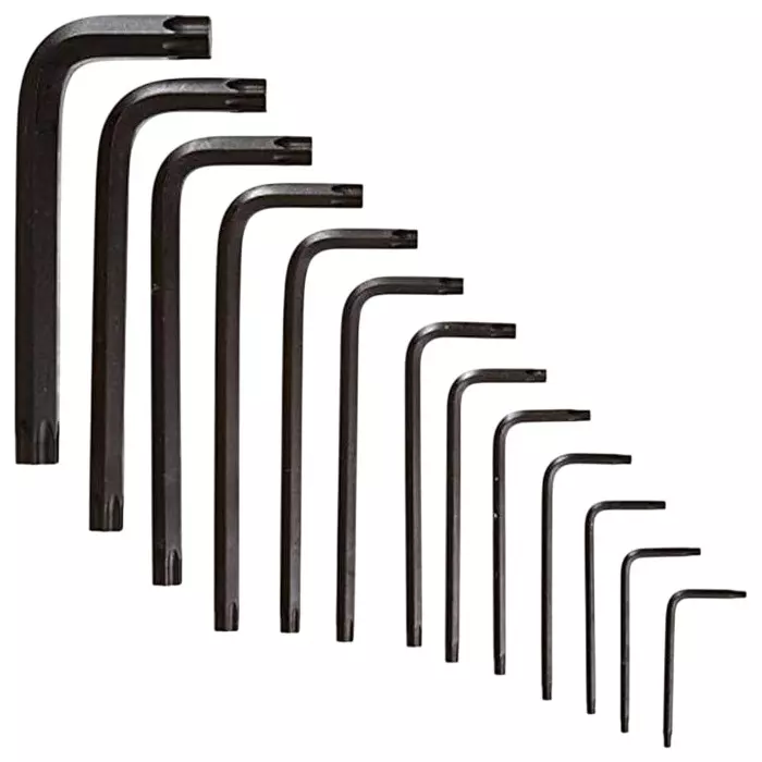 Bondhus ProGuard TORX L-Wrenches Short Arm Protanium Steel T7 to T55 Size, 31737 (Set of 13)